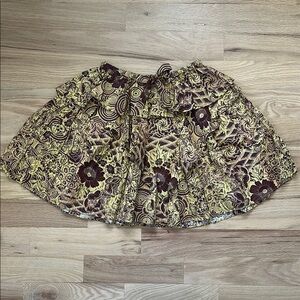 NWT! ULLA JOHNSON ruffly layers yellow Sigrid Psychede Mini Skirt women's size 0